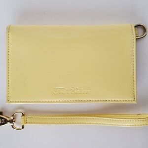 Ted Baker Vintage Y2K Yellow Patent Leather Wristlet Clutch Wallet Japan NWT